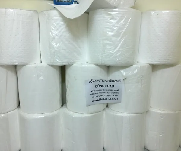 Cuộn Lau Và Thấm Hút Dầu DO FO Rò Rỉ Đổ Tràn
