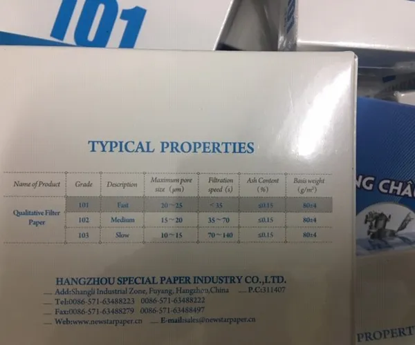 Giấy Lọc 101-110 Newstar định Lượng