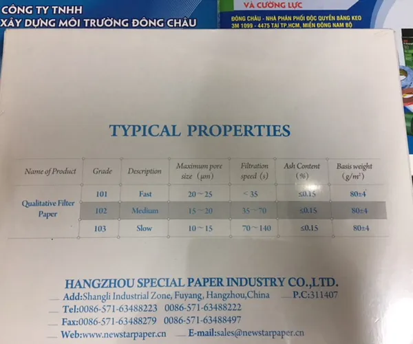 Giấy Lọc Phòng Thí Nghiệm Newstar 102 Đường Kính 110 Mm