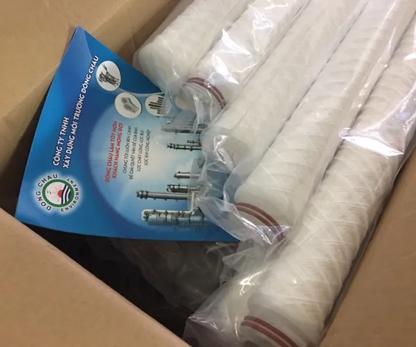 Lõi Lọc 0.5 Micron 30 Inch Dạng Sợi Quấn Chỉ Oring 226 Đầu Bằng