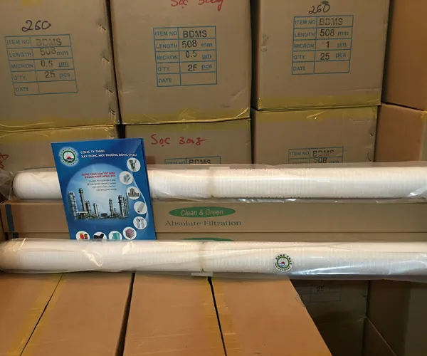 Lõi Lọc Giấy Xếp 0.2 Micron 40 Inch DOE Clean Green