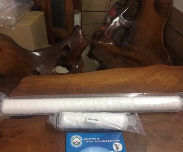 Lõi Lọc 0.5 Micron 30 Inch Dạng Sợi Quấn Chỉ Oring 226 Đầu Bằng