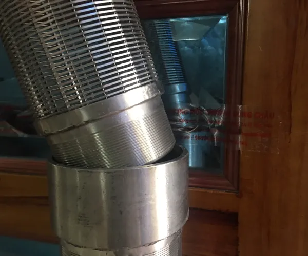 Ống Lọc Khe Inox Kiểu Ren Nối 2 Đầu