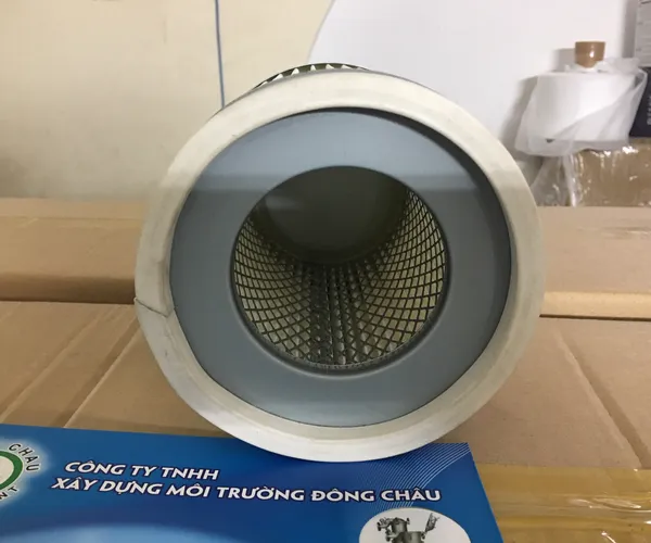 Phin lọc bụi giấy nhựa PE đáy bằng