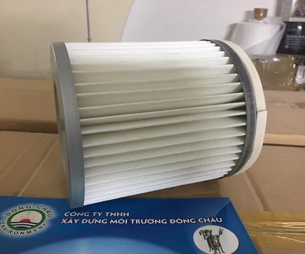 Phin lọc bụi giấy nhựa PE đáy bằng