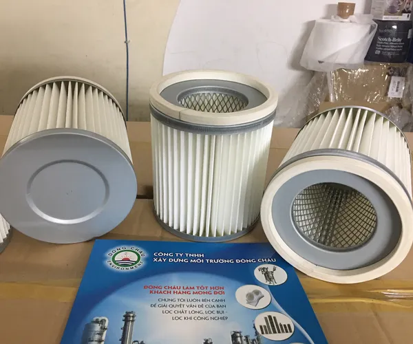 Phin lọc bụi giấy nhựa PE đáy bằng