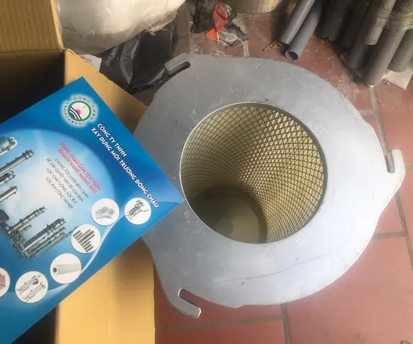 Phin lõi lọc bụi lọc khí giấy nhựa PE 3 tai ngàm