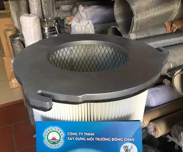Phin lõi lọc bụi lọc khí giấy nhựa PE 3 tai ngàm