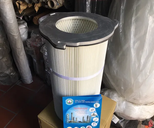 Phin lõi lọc bụi lọc khí giấy nhựa PE 3 tai ngàm