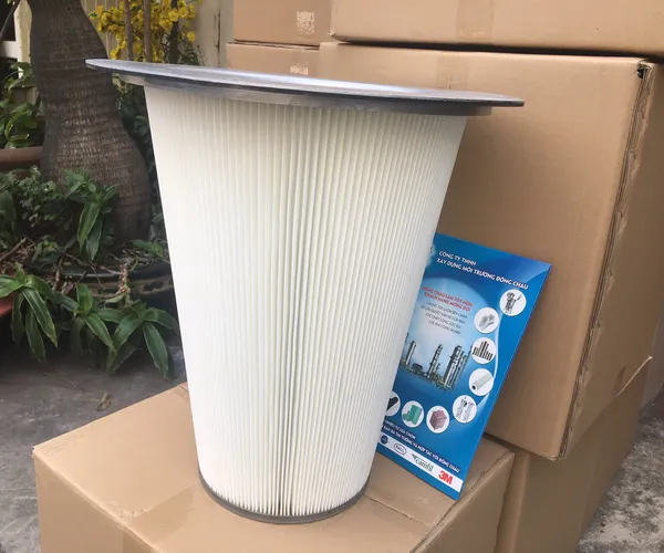 Phin lõi lọc khí hình nón có vành PE