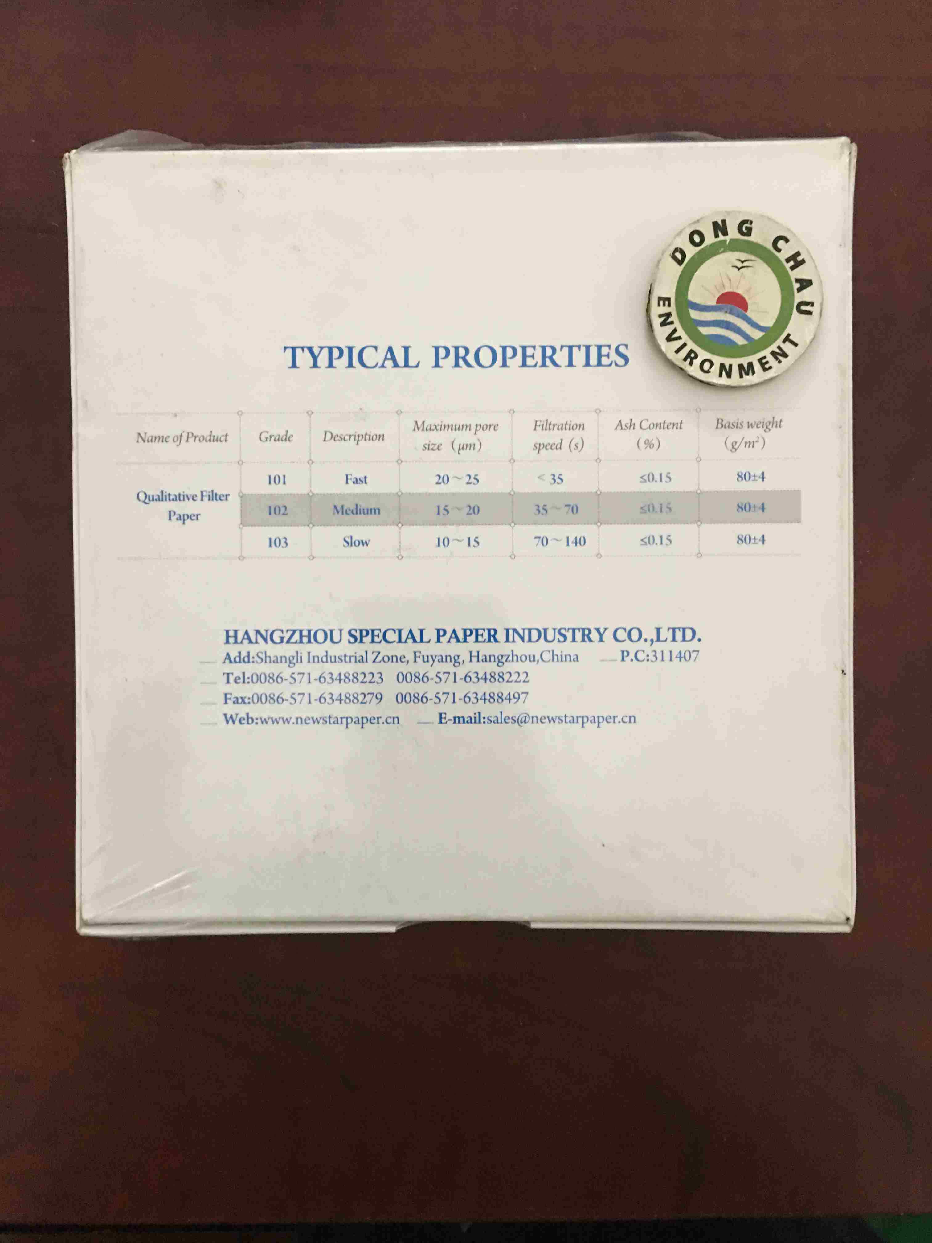 thông số Giấy Lọc Phòng Thí Nghiệm Whatman Số 2 Đường Kính 110 Mm