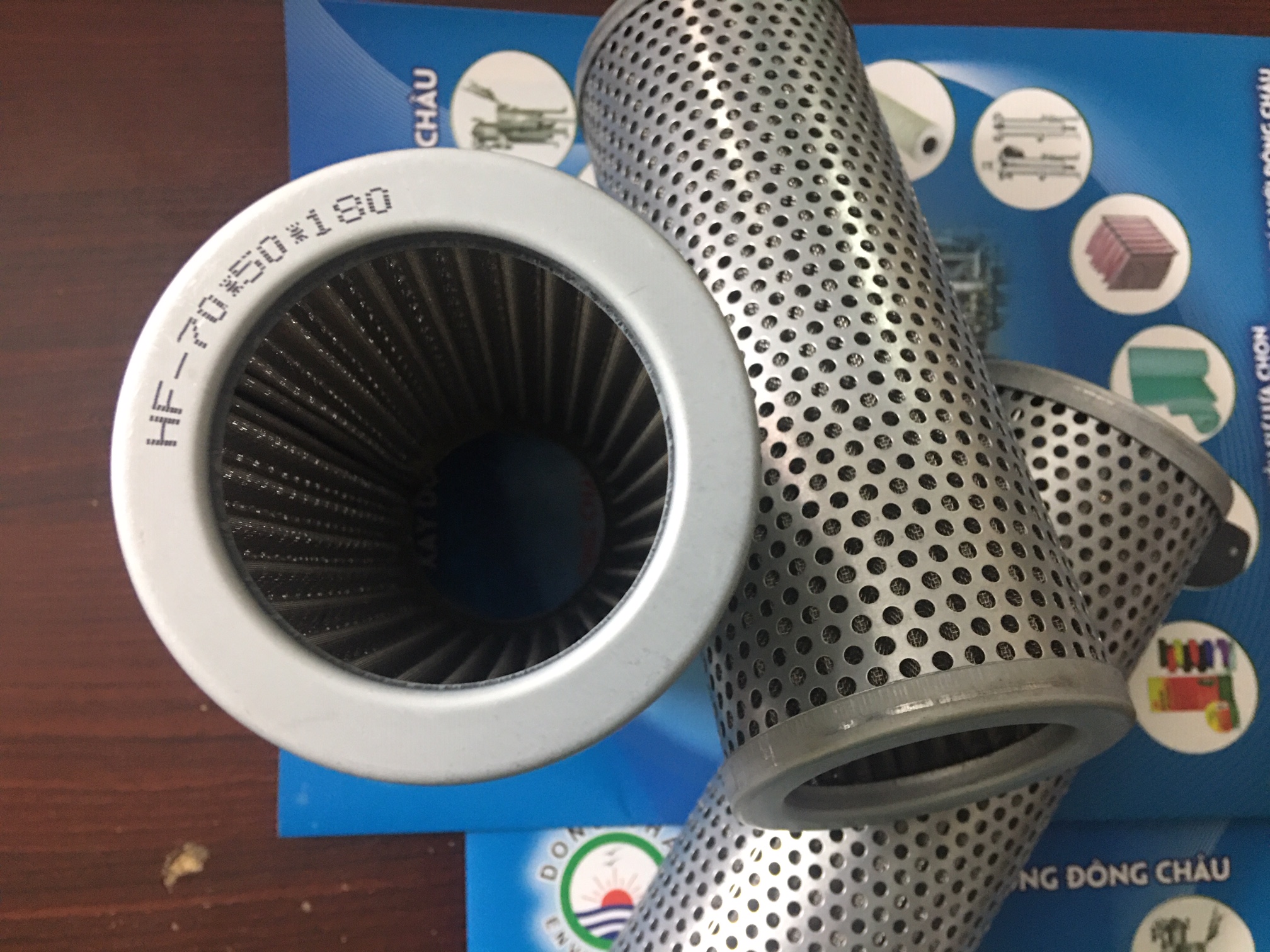 Lõi inox xếp nếp lọc dầu thuỷ lực HF