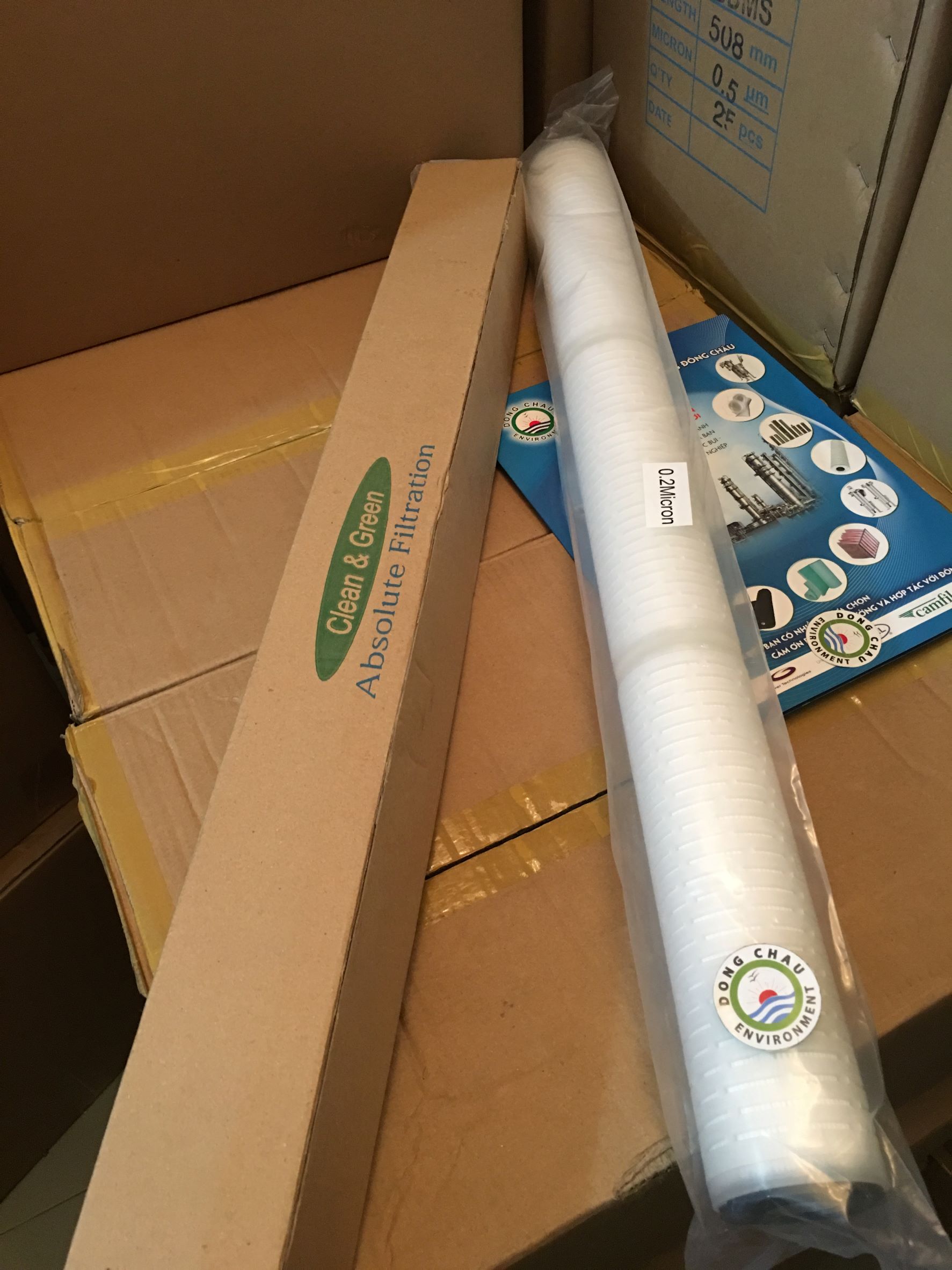 Lõi Lọc Giấy Xếp 0.2 Micron 30 Inch DOE Clean Green