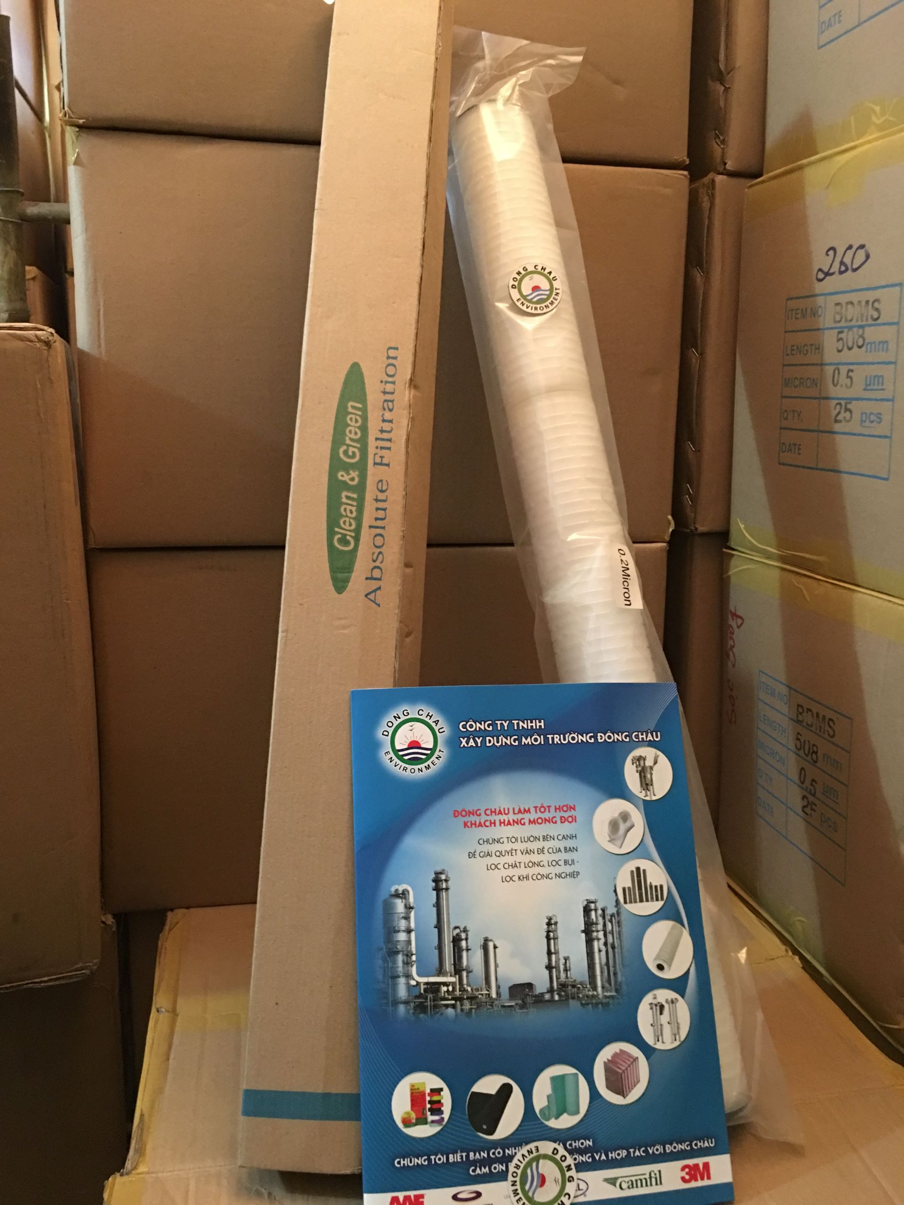 Lõi Lọc Giấy Xếp 0.2 Micron 30 Inch DOE Clean Green