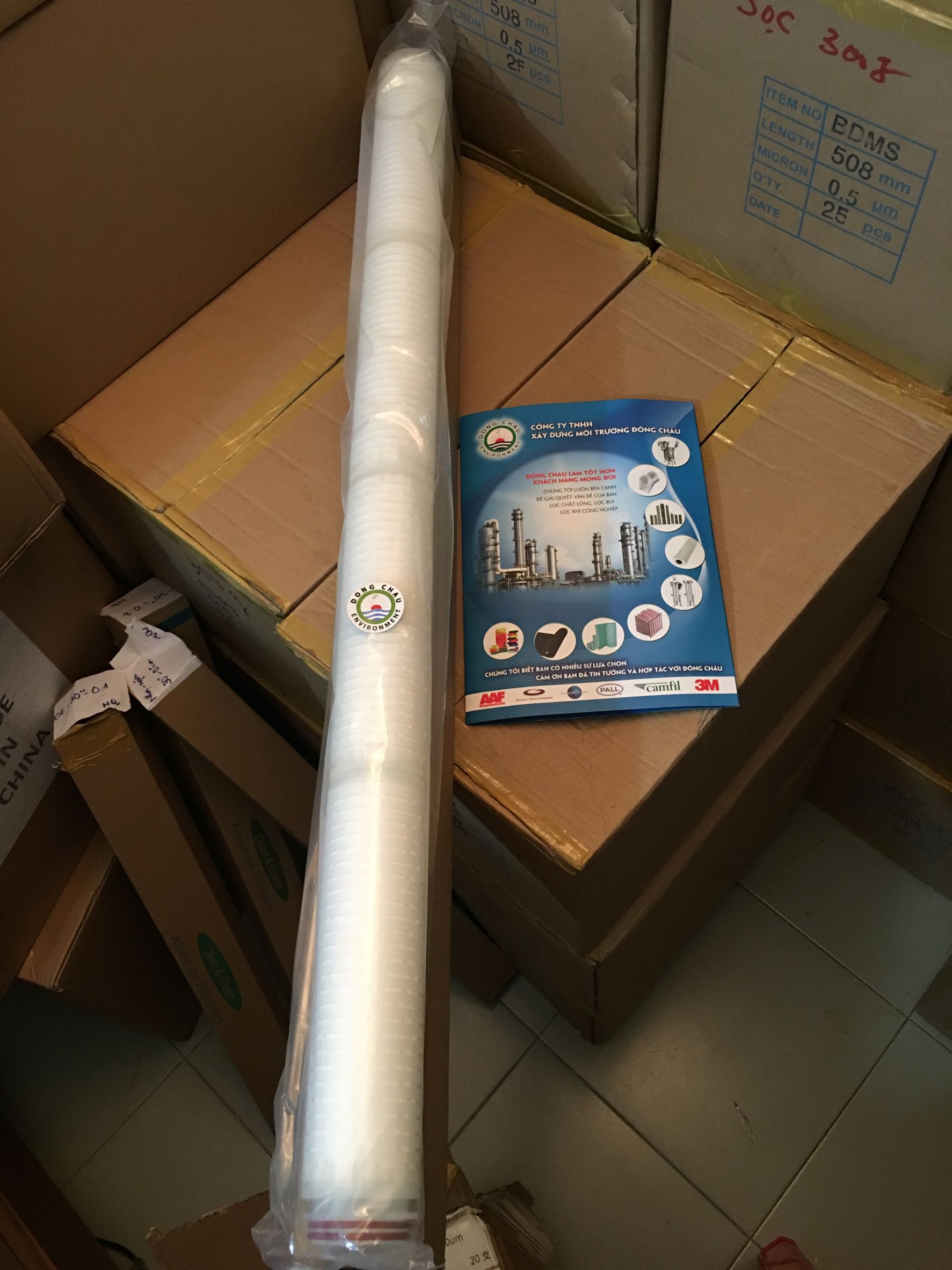 Lõi lọc giấy xếp 0.2 micron 40 inch oring 226 Clean Green