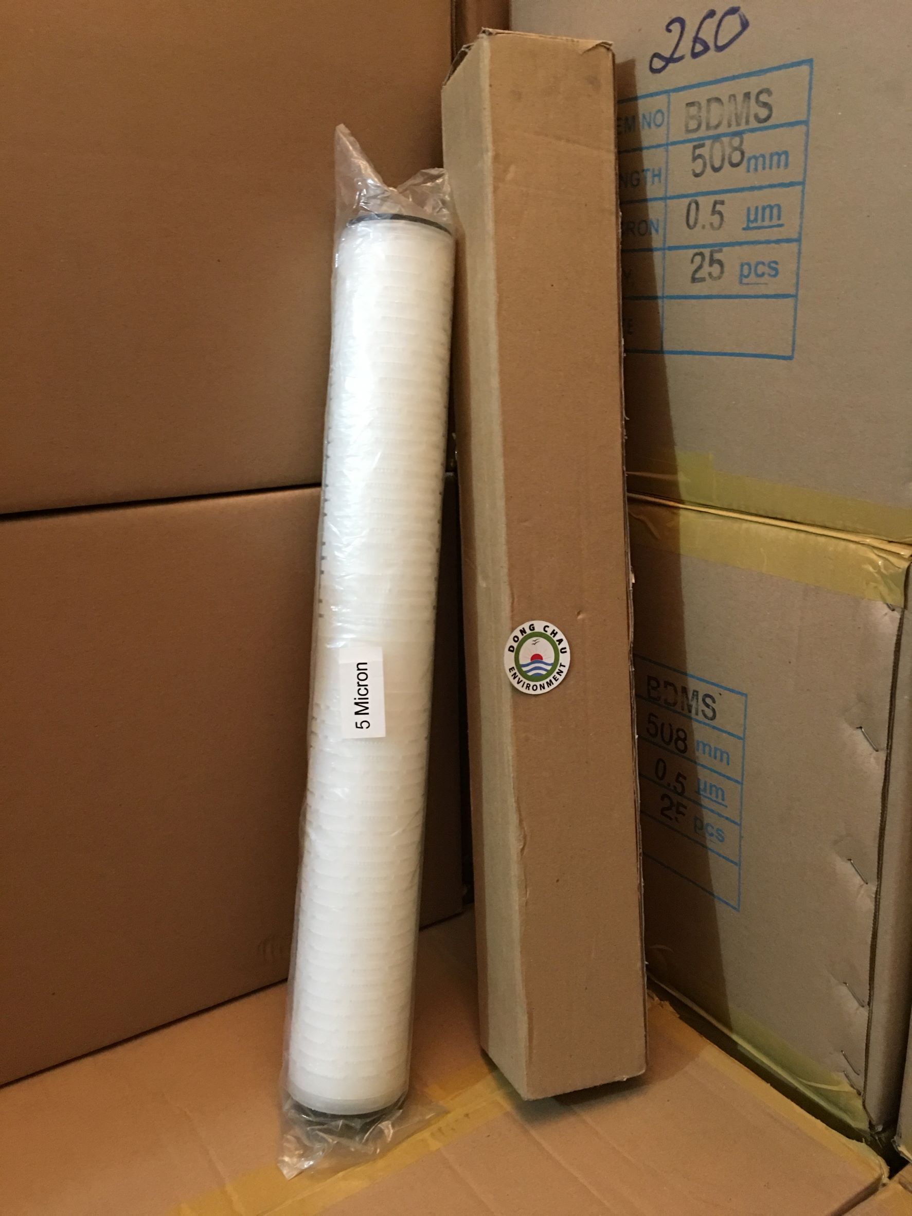 Lõi lọc giấy xếp clean green 5 micron 20 inch