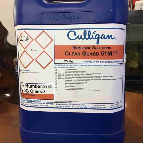 Chất Làm Sạch Chất Vô Cơ Màng RO UF Culligan Clean Guard 51M17