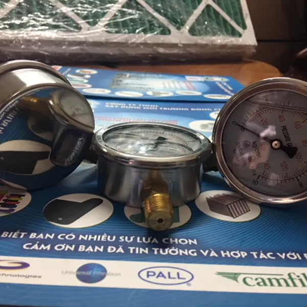 Đồng hồ đo áp có dầu cho bình lọc bình lọc chất lỏng