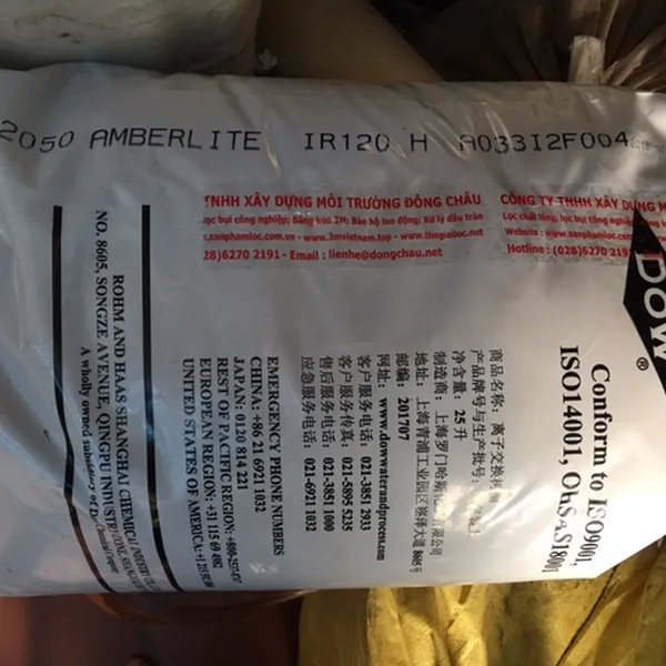 Hạt Nhựa Trao Đổi Ion Amberlite Dow IR120H