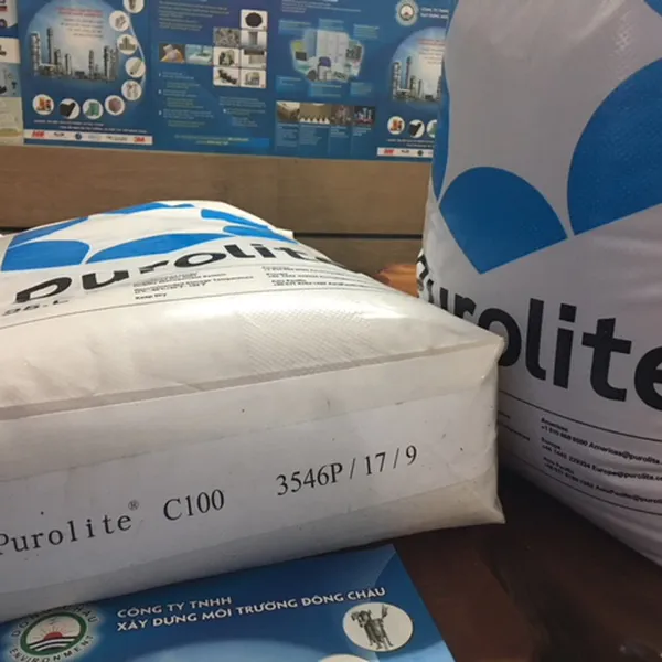 Hạt Nhựa Trao Đổi Ion Dương C100 Purolite Làm Mềm Nước