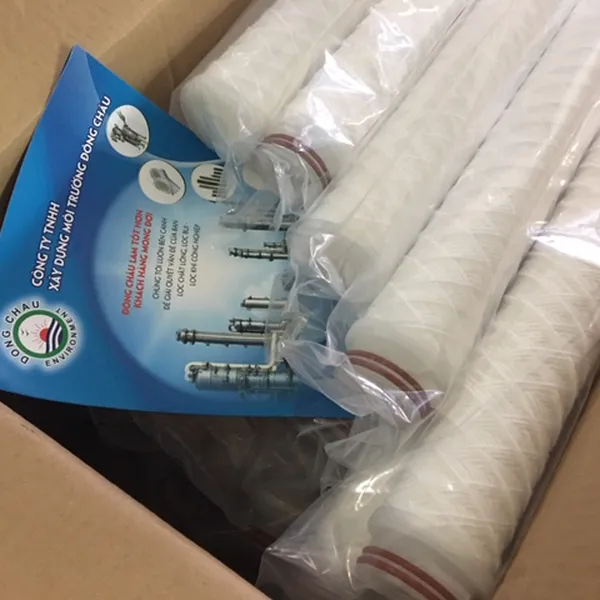 Lõi Lọc 0.5 Micron 30 Inch Dạng Sợi Quấn Chỉ Oring 226 Đầu Bằng