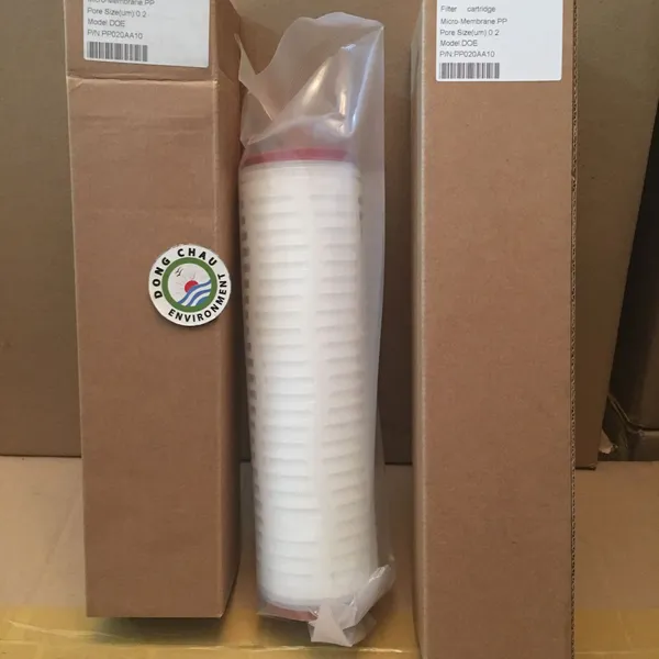 Lõi Lọc Giấy Xếp 0.2 Micron 10 Inch Oring DOE Trung Quốc