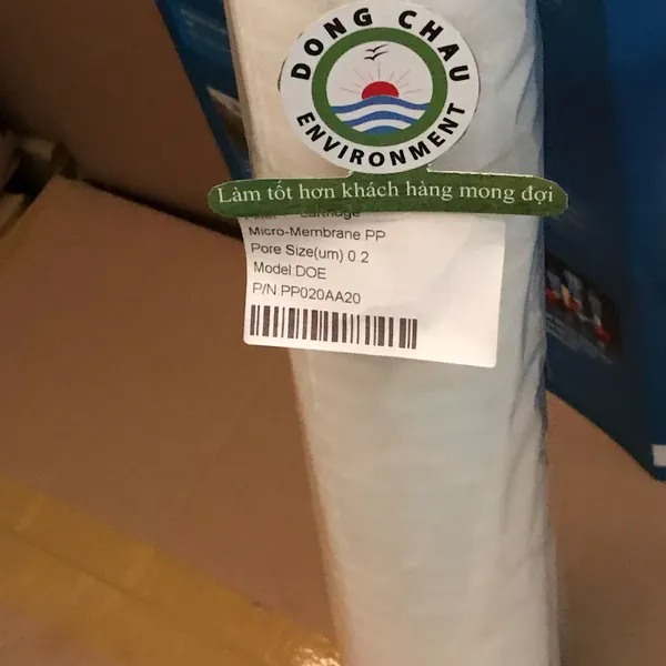Lõi lọc giấy xếp 0.2 micron 20 inch DOE Trung Quốc