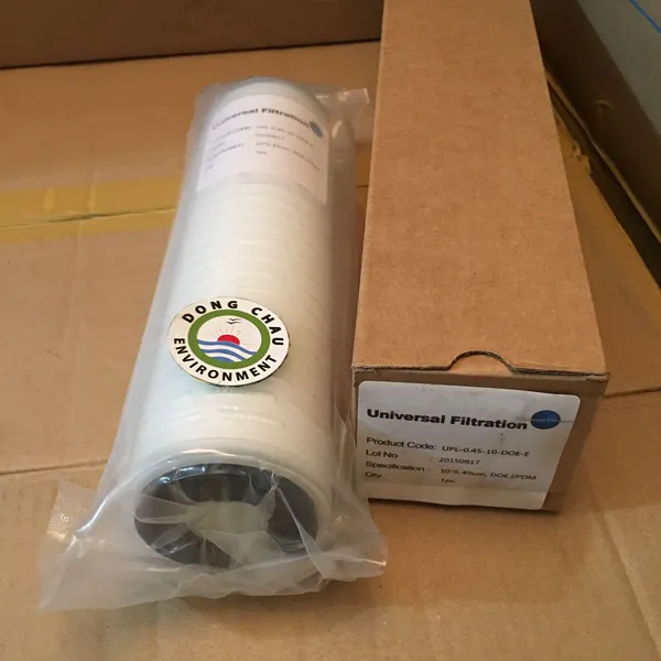 Lõi lọc giấy xếp 0.45 micron 10 inch DOE Universal Singapore