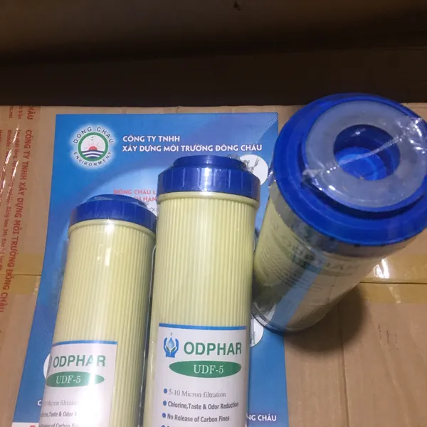 Lõi lọc than hoạt tính vỏ nhựa GAC UDF 10 inch