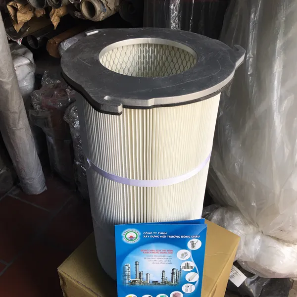 Phin lõi lọc bụi lọc khí giấy nhựa PE 3 tai ngàm