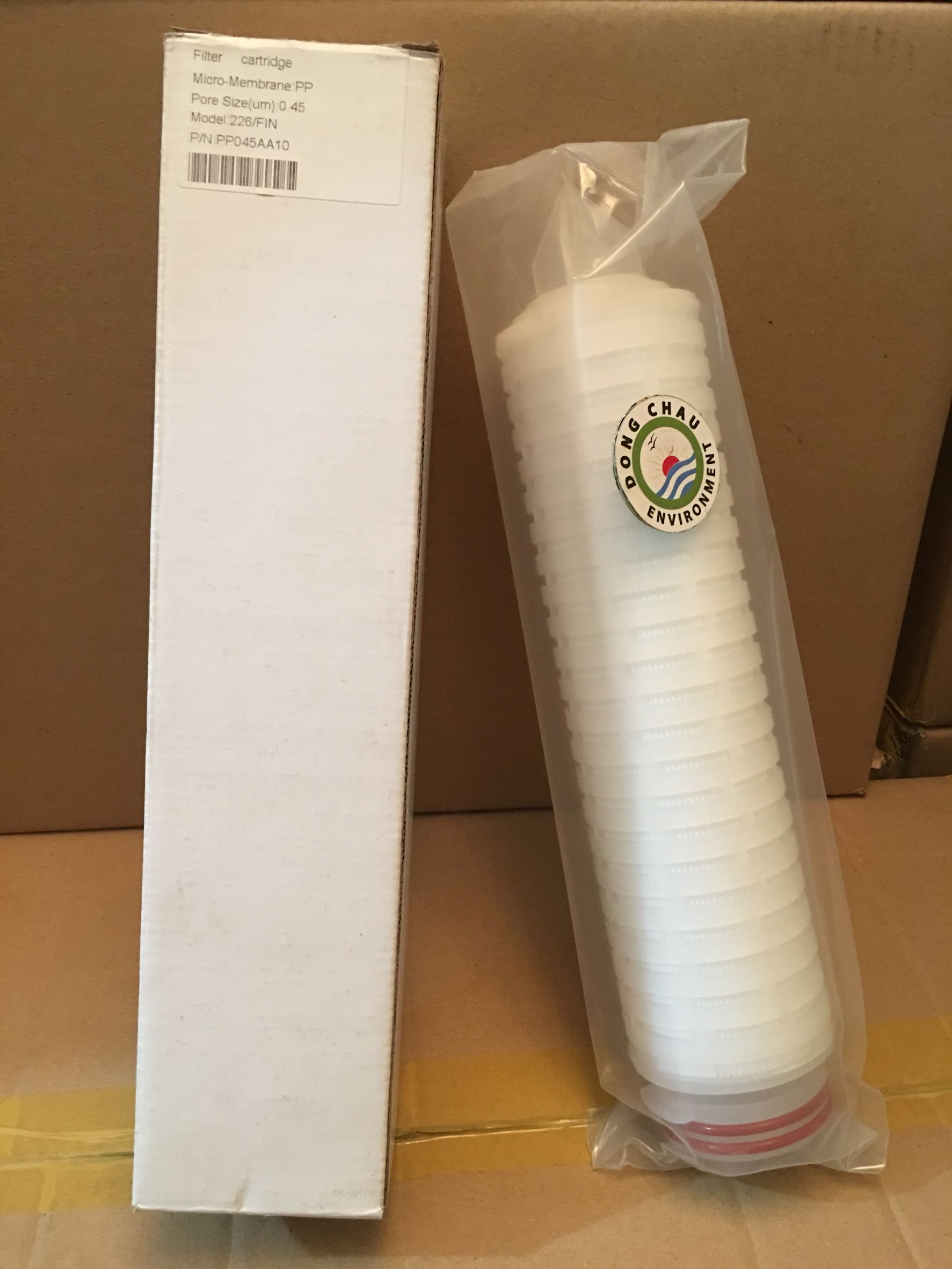 Lõi lọc giấy xếp 0.45 micron 10 inch oring 226