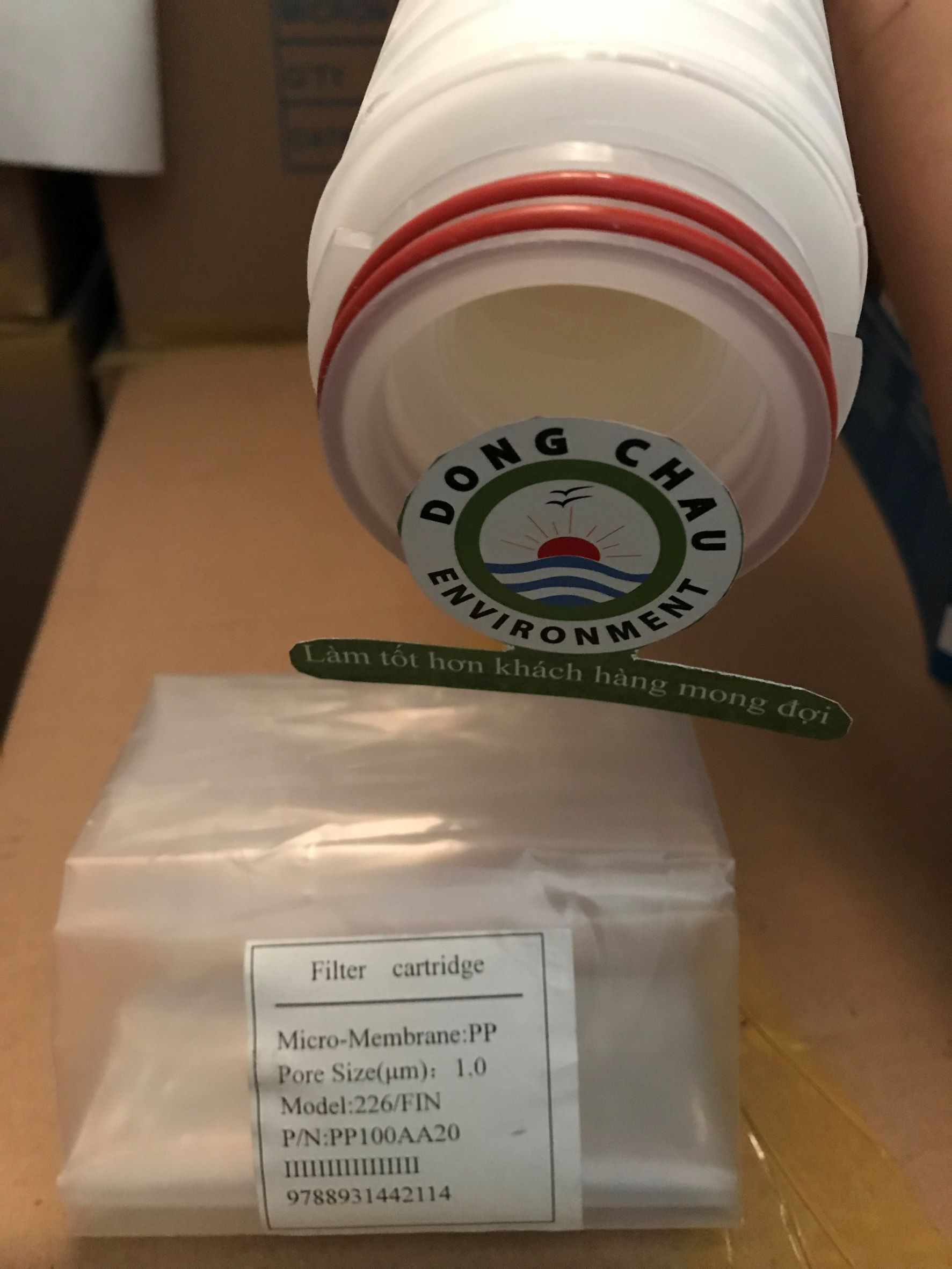 Lõi lọc giấy xếp 1 micron 20 inch oring 226