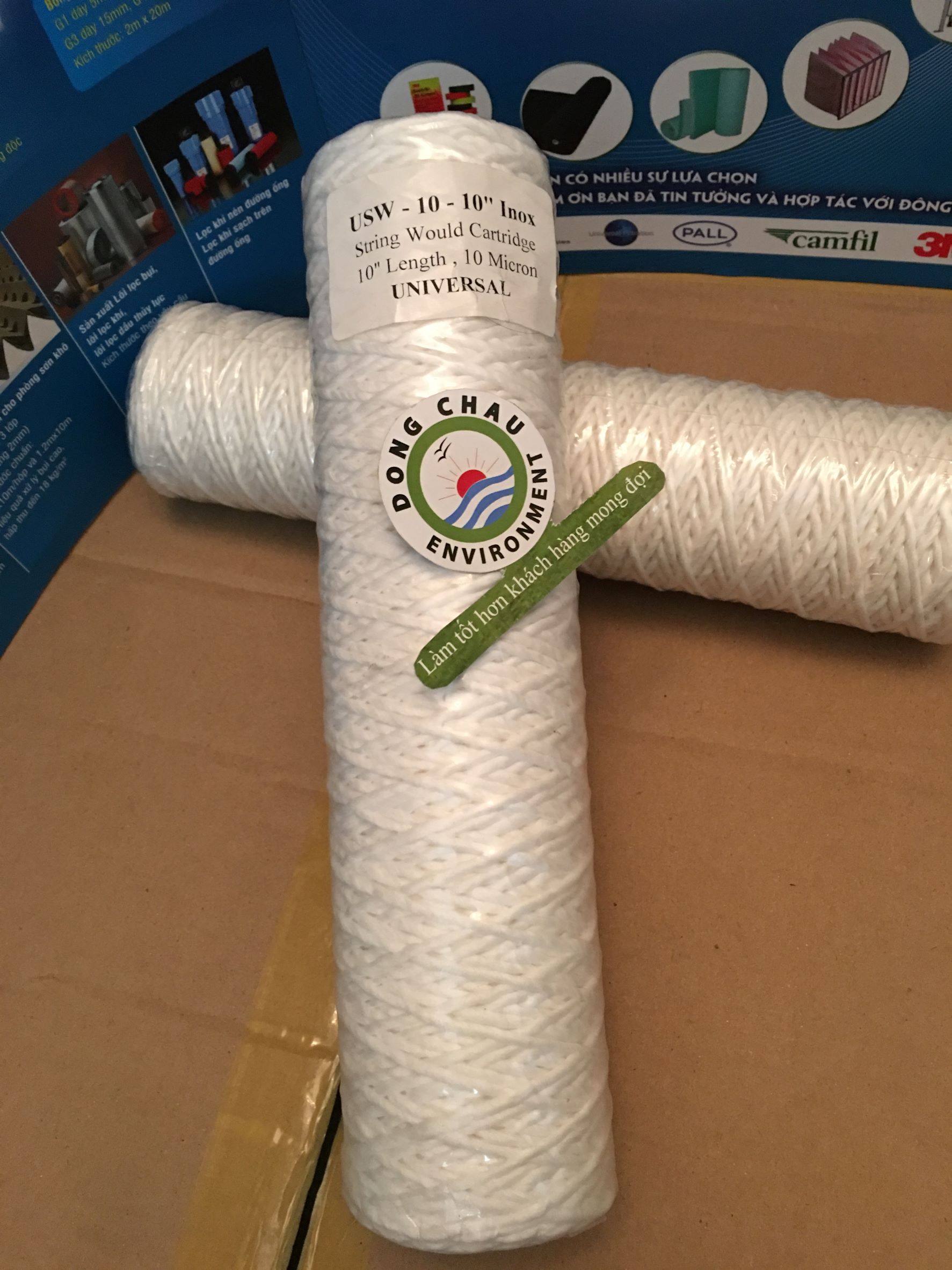 Lõi lọc sợi core inox 10 micron 10 inch