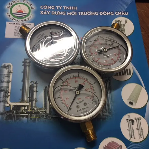 Đồng hồ đo áp có dầu cho bình lọc bình lọc chất lỏng