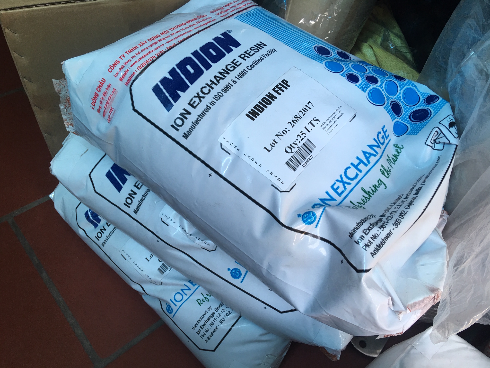 Hạt Nhựa Trao Đổi Ion Âm Anion Indion Ấn Độ FFIP Gốc Cl