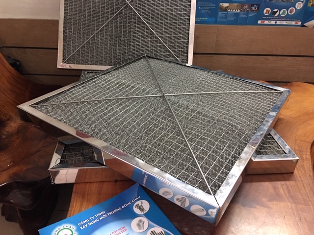 Khung lọc khí công nghiệp bùi nhùi inox Demister