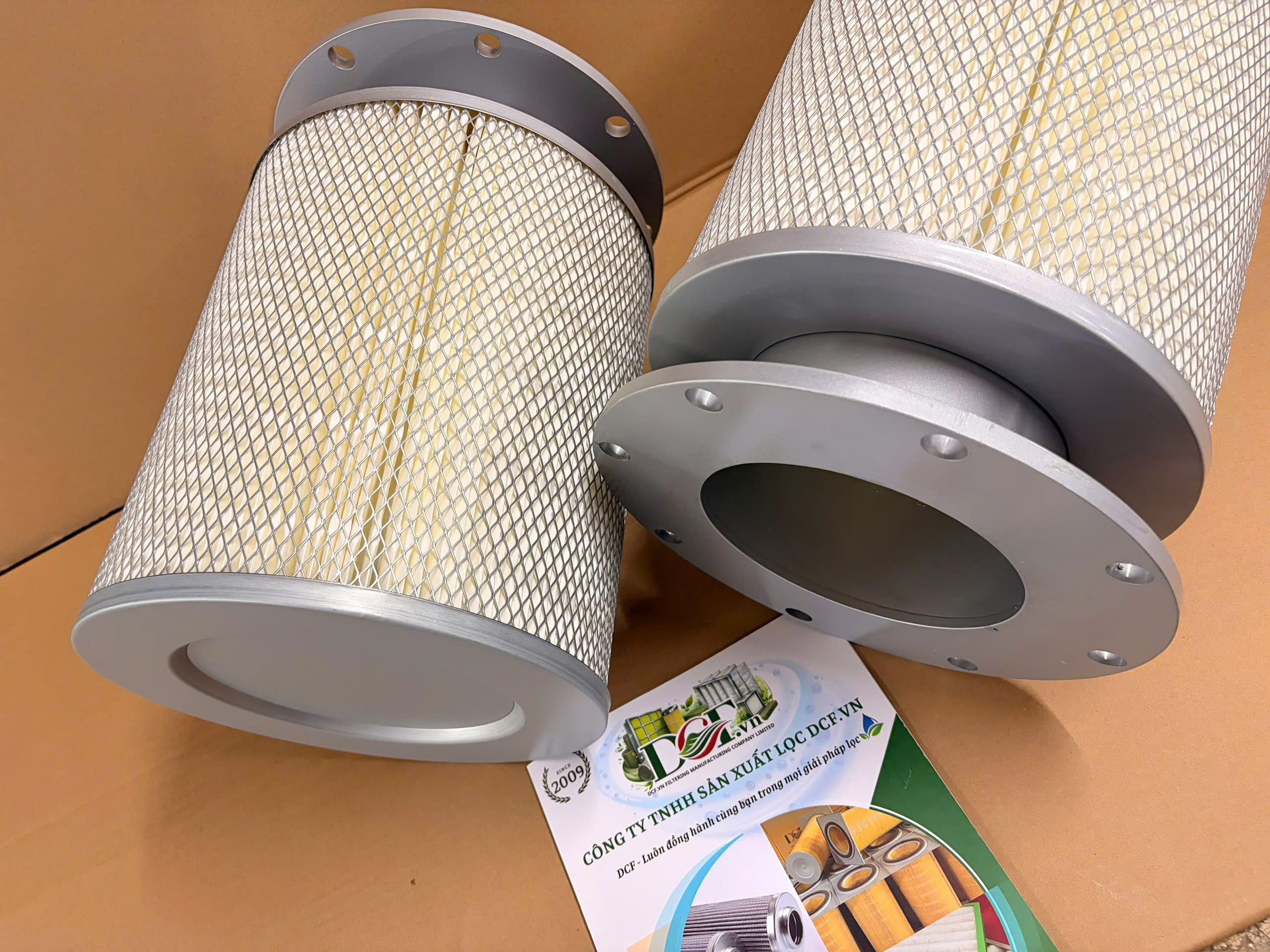 Lõi Lọc Bụi Cartridge PE Mặt Bích Công Nghiệp 260×150×350