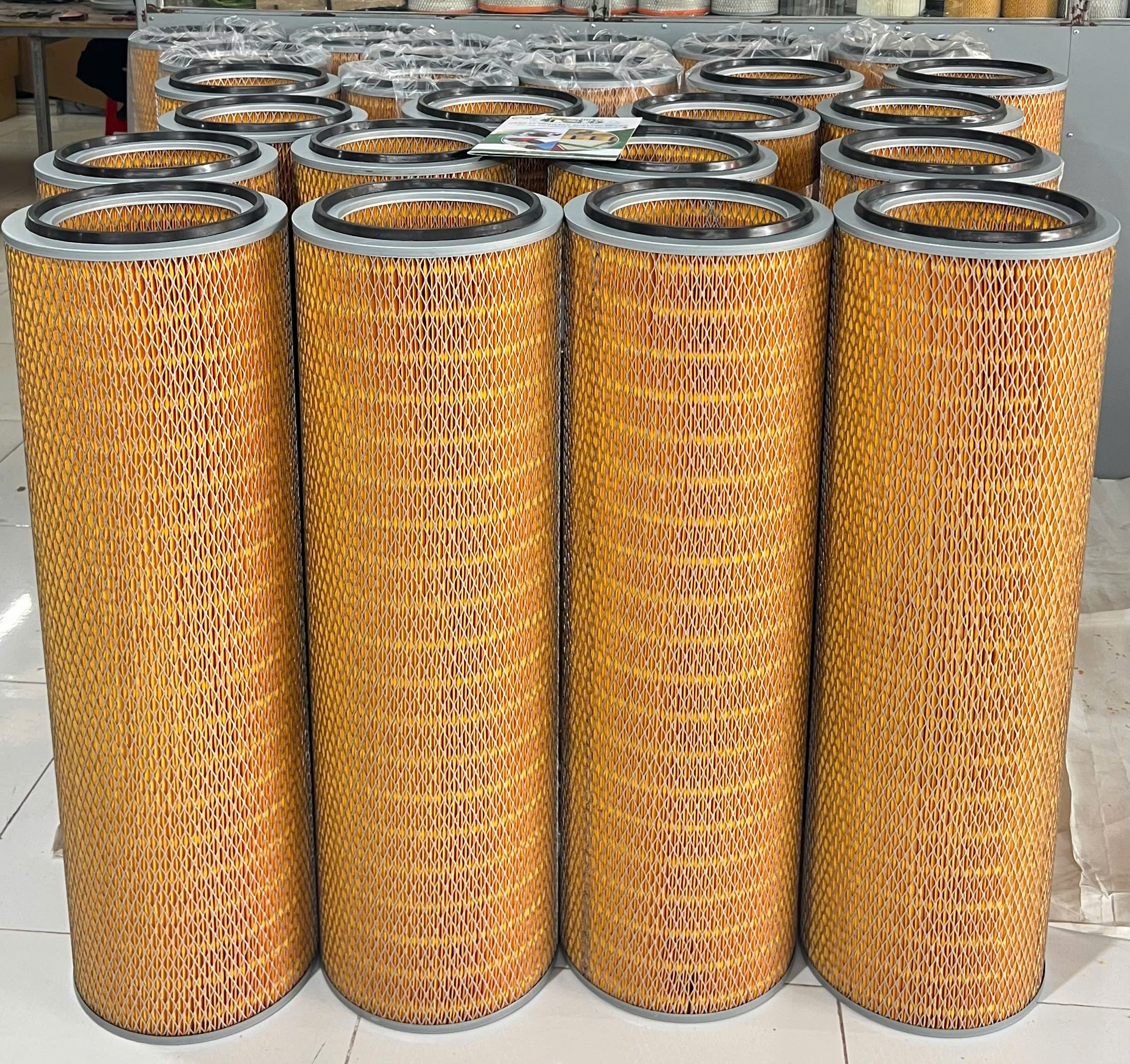 Lõi lọc gió cellulose vàng DCF.vn cho hệ thống lọc bụi