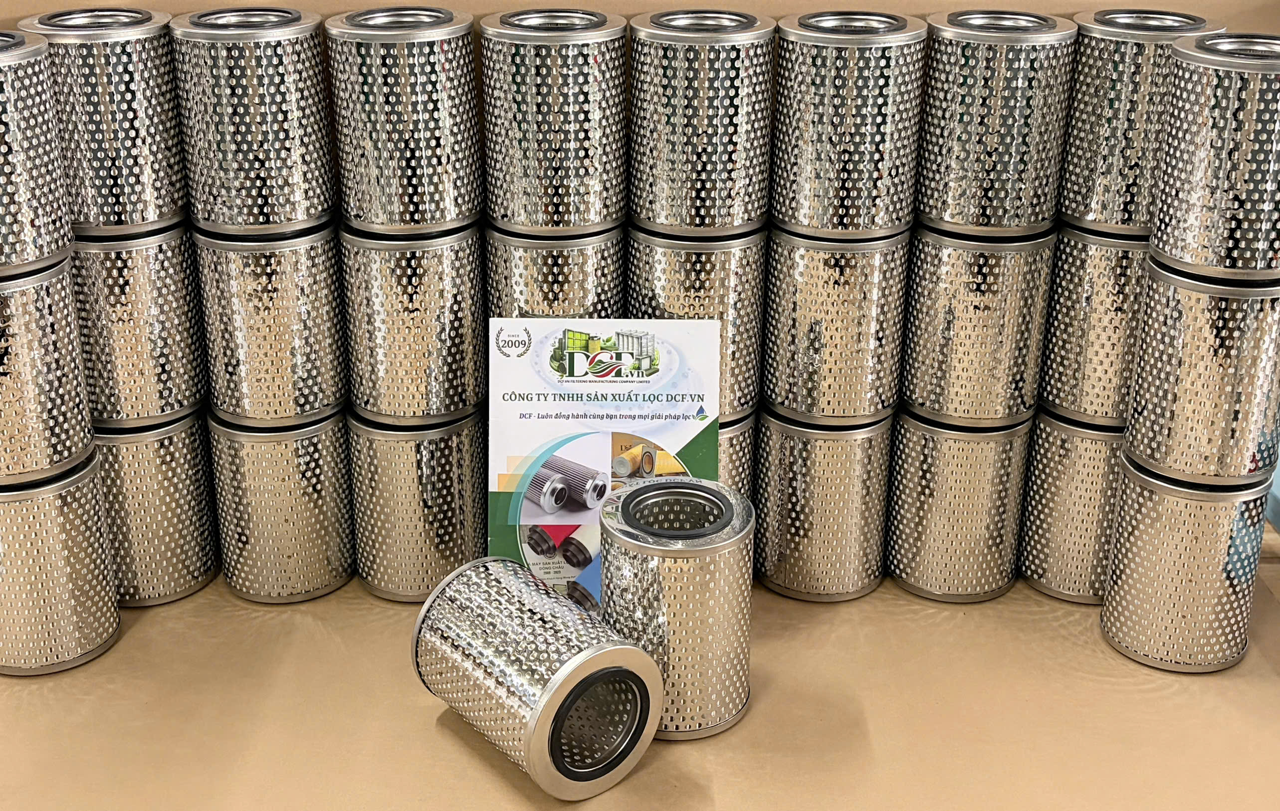Lõi Lọc Xăng DCF.vn Inox 304 Cellulose 19–30 Micron