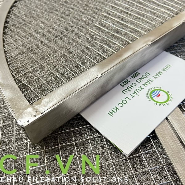 Khung Lọc Khí Nóng Sợi Bùi Nhùi Inox Hình Bán Nguyệt