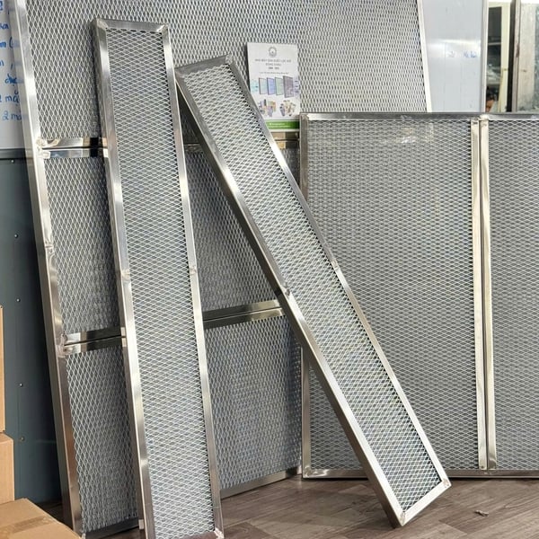 Khung lọc lưới nhôm hai mặt lưới mắt cáo