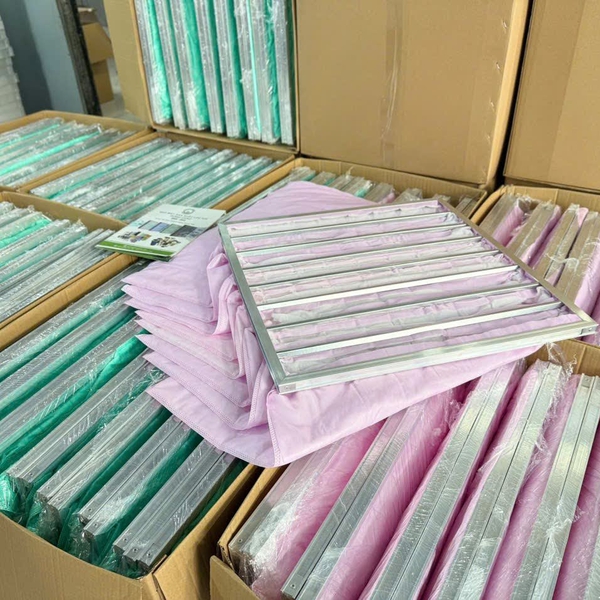 Khung Lọc Túi F7 Hiệu Suất Trung Bình Màu Hồng