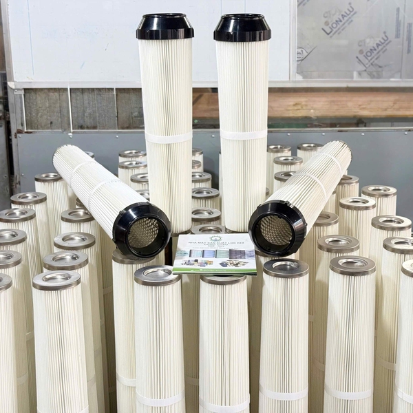 Lõi Lọc Bụi PE OD153 Nắp Nhựa – Lỗ 92 – Đủ Kích Thước 600mm / 1000mm