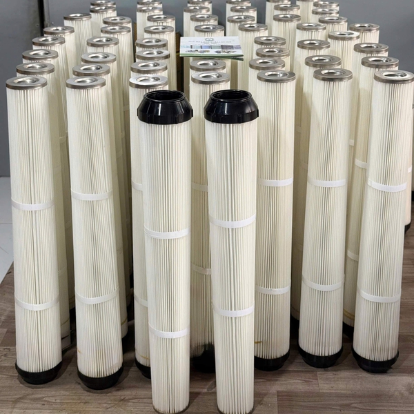 Lõi Lọc Bụi PE OD153 Nắp Nhựa – Lỗ 92 – Đủ Kích Thước 600mm / 1000mm