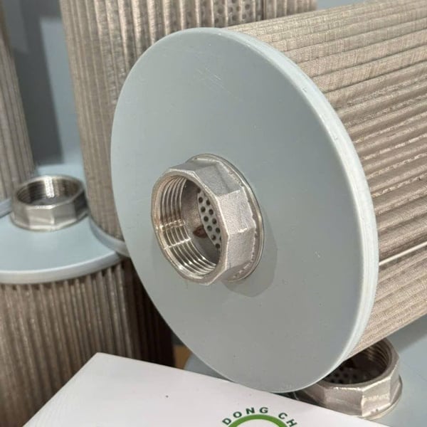 Lõi lọc dầu thủy lực lưới inox – OD150 x Ren 420 x H200mm tấm đục lỗ bên trong