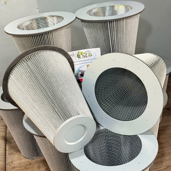 Lõi lọc bụi PE chống tĩnh điện hình nón có vành DCF.vn