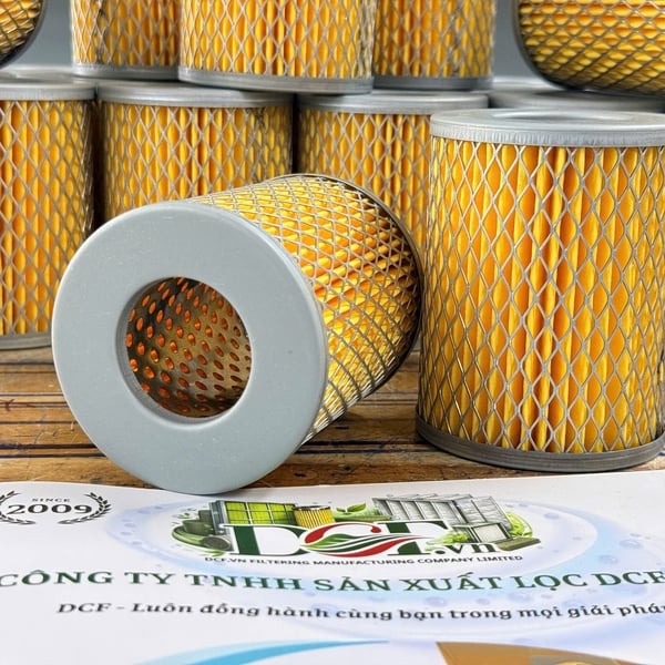 Phin lọc bụi 2 mặt lưới Cellulozo màu vàng không ron