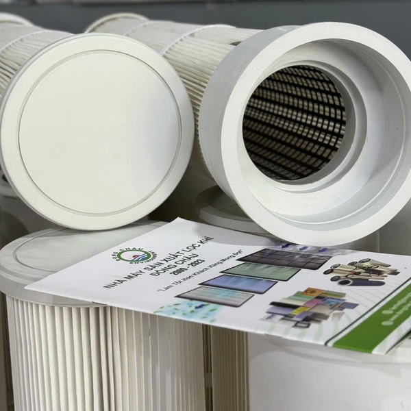 Phin Lõi Lọc Bụi PE Nắp và Đáy Cao Su