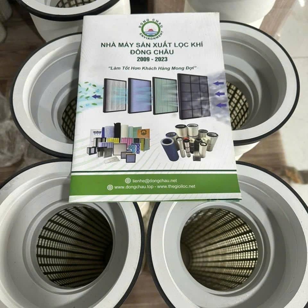 Phin Lõi Lọc Bụi PE Nắp và Đáy Cao Su