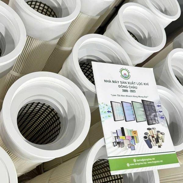 Phin Lõi Lọc Bụi PE Nắp và Đáy Cao Su
